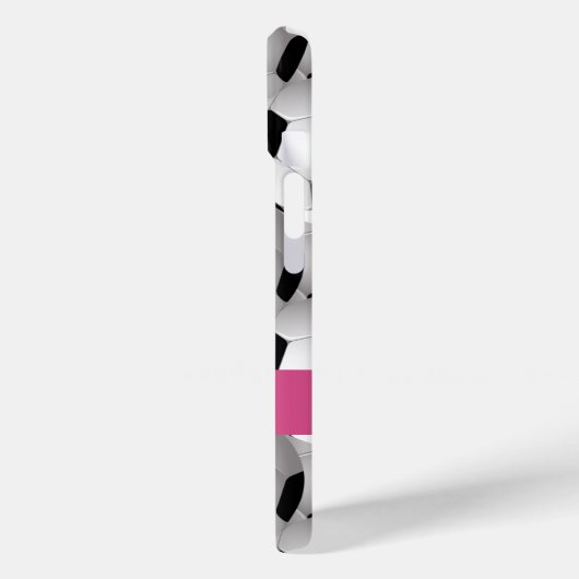 Aangepaste roze Voetbal Patroon Case-Mate iPhone Case (Achterkant / Links)