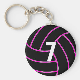 Aangepaste roze volleyball Jersey Number Sleutelha Sleutelhanger