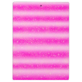 Aangepaste roze vuile glitterstrepen klembord (Achterkant)