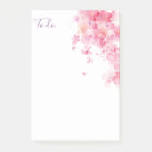Aangepaste // Roze Waterverf bloemen Post-it® Notes (Voorkant)