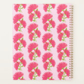 Aangepaste Roze Waterverf Calendula Flower Design Planner (Achterkant)