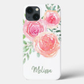 Aangepaste roze Waterverf Case-Mate iPhone Case (Achterkant)