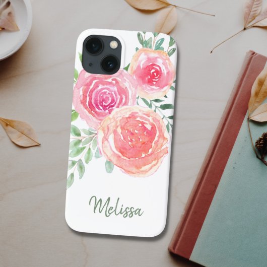 Aangepaste roze Waterverf Case-Mate iPhone Case