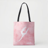 Aangepaste roze Waterverf Dance Tote Bag (Voorkant)