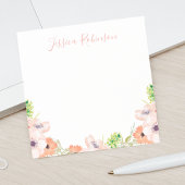 Aangepaste roze Waterverf Floral Boho Post-it® Notes