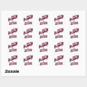 Aangepaste Roze WIJN IS GELUK Sticker Ontwerp (Vel)