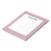 Aangepaste Roze Wit Bewerkbare Kleur Notitieblok (Linkerzijde)