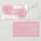 Aangepaste Roze Wit Goud Glitter Professional Visitekaartje (Voorkant / Achterkant)