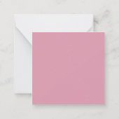 Aangepaste Roze Witte Bloem Notitiekaartje (Achterkant)