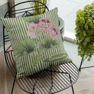 Aangepaste  roze witte geraniumventilator kussen