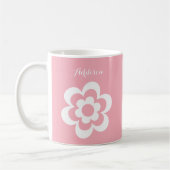 Aangepaste roze witte klassieke Mok met witte vent (Links)