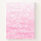 Aangepaste roze witte marmer notitieboek (Achterkant)