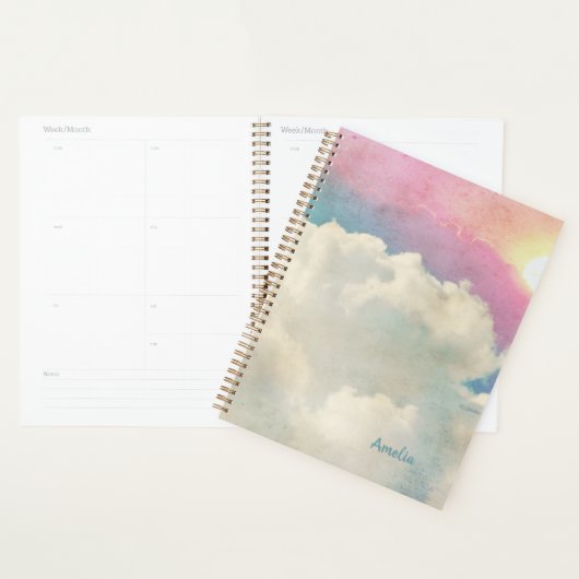 Aangepaste roze wolken manifestatie planner (Display)