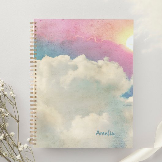 Aangepaste roze wolken manifestatie planner