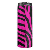 Aangepaste Roze Zebraprint Thermosbeker (Achterkant)