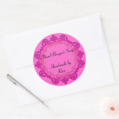 Aangepaste roze  zeep of kraftStickers Ronde Sticker (Envelop)