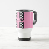 Aangepaste Roze Zwart Auto Race Sport Reisbeker (Voorkant rechts)