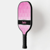 Aangepaste roze & zwart gepersonaliseerd pickleball paddle (Links)