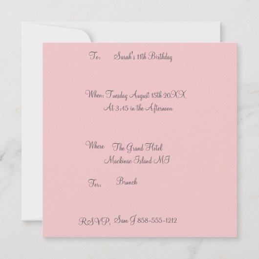 Aangepaste Roze Zwart & Wit Luipaardprint Kaart (Achterkant)