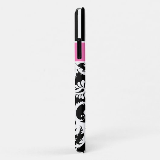 Aangepaste roze, zwart, witte, gestreept masker Case-Mate iPhone case (Achterkant/rechts)