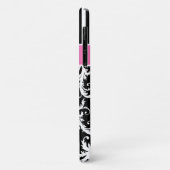 Aangepaste roze, zwart, witte, gestreept masker Case-Mate iPhone case (Achterkant/links)