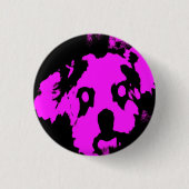 Aangepaste Roze Zwarte Hond Kleine Ronde Knop Button 3,2 Cm (Voorkant)
