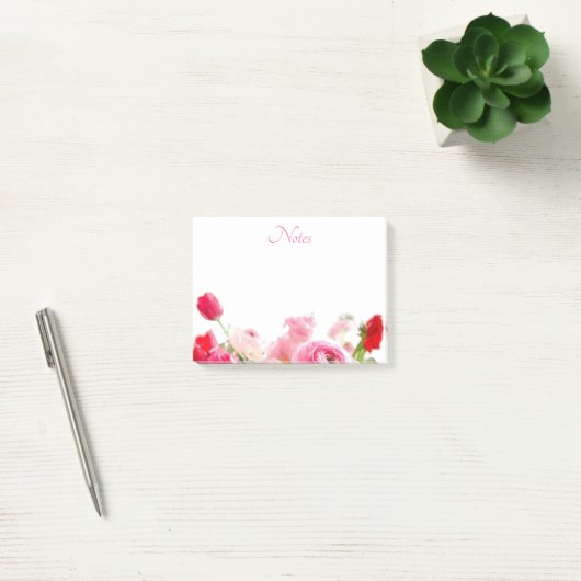 Aangepaste Rozen bloemen Sjabloon Waterverf Post-it® Notes (Kantoor)