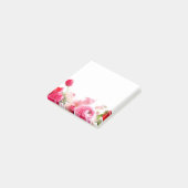 Aangepaste Rozen bloemen Waterverf leeg Post-it® Notes (Schuin)