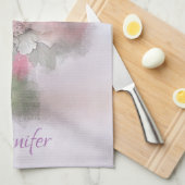 Aangepaste Rozen Boeket Gepersonaliseerde Moderne  Theedoek (Quarter Fold)