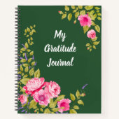 Aangepaste Rozen Dankbaarheid Dagboek Notitieboek (Voorkant)