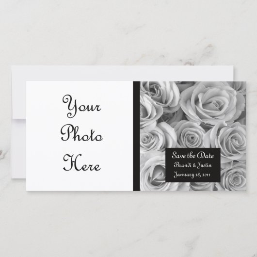 Aangepaste Rozen De datumfotokaart opslaan Save The Date (Voorkant)