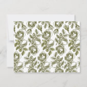 Aangepaste Rozen Floral-platte briefkaart (Achterkant)