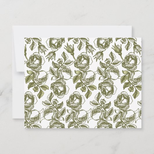 Aangepaste Rozen Floral-platte briefkaart (Achterkant)