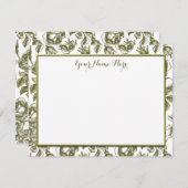 Aangepaste Rozen Floral-platte briefkaart (Voorkant / Achterkant)