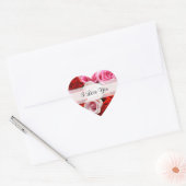 Aangepaste Rozen "Ik hou van je" Hart Sticker (Envelop)