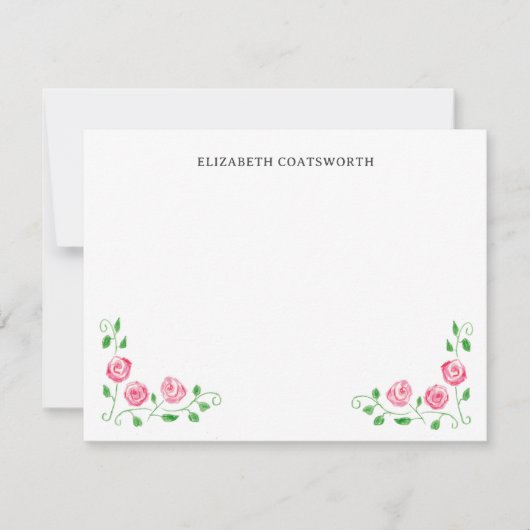 Aangepaste Rozen met handbediening,  Notitiekaartje (Voorkant)