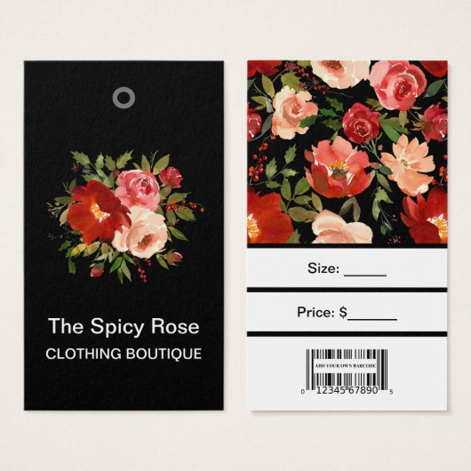 Aangepaste Rozen met Labels voor streepjescodetoer Visitekaartje (Voorkant /achterkant)