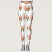 Aangepaste Rozen Modern Elegant Trendy Sjabloon Leggings (Voorkant)