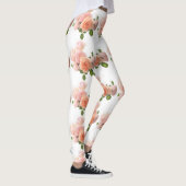 Aangepaste Rozen Modern Elegant Trendy Sjabloon Leggings (Rechts)