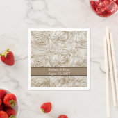 Aangepaste Rozen ontwerpen bruiloft Napkins Servetten (Insitu)