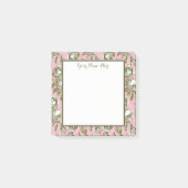 Aangepaste  Rozen op lichte roze Florale sticks Post-it® Notes (Voorkant)