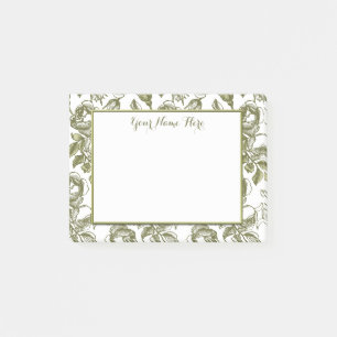 Aangepaste Rozen op roze Floral Stickies Post-it® Notes