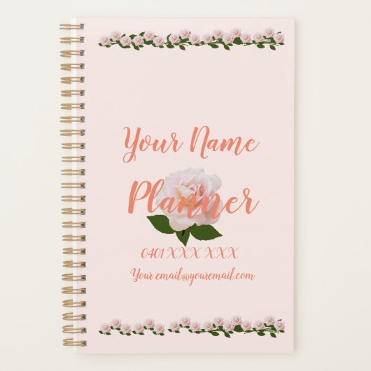Aangepaste Rozen Planner (Voorkant)