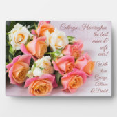 Aangepaste Rozen plaquette Fotoplaat (voorkant)