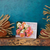 Aangepaste Rozen plaquette Fotoplaat (Zijkant)