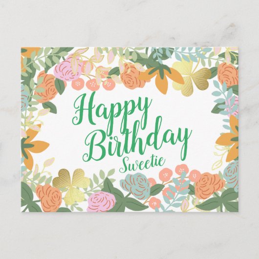 Aangepaste Rozen van de lente Briefkaart (Voorkant)