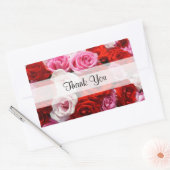 Aangepaste Rozen voor "bedankt" Rechthoekige Sticker (Envelop)