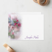 Aangepaste Rozen voor het schrijven van Script Nam Notitiekaartje (Voorkant / Achterkant in situ)