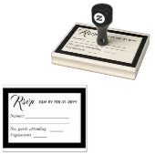 Aangepaste RSVP ANTWOORD bruiloft stempel - reacti (Gestempeld)