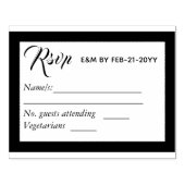 Aangepaste RSVP ANTWOORD bruiloft stempel - reacti (Afrduk)